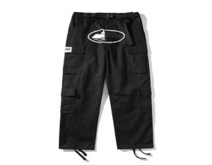 Corte Designer Pants Męskie spodnie American Hip Hop Retro Zniszczowe odzież robocza Pole Mężczyźni Modne Modne spodnie dresowe 3766575