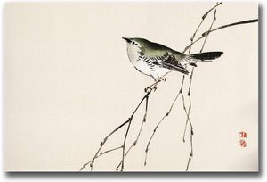 Cartazes de arte em lona e arte de parede imprime o japonês minimalista de pássaro titt tit tit ritores tradicionais ukiyoe art e ed
