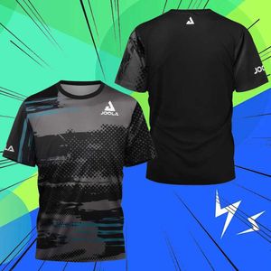 Erkekler Tişörtler Göl Spot Masa Tenis Giyim Mens T-Shirt Badminton Tenis Hızlı Kuru Kısa Kollu Erkek Nefes Alabilir T-Shirt Masa Tenis Kulübü J240523