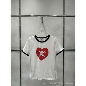 Camisetas masculinas CC24 Letra de amor impressa versátil simples camiseta casual de mangas curtas