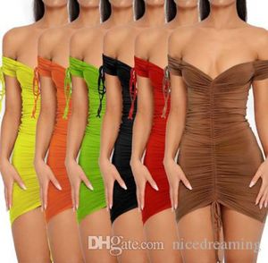 Women Bodycon Pencil Dress Ladies Summer candy color Clubwear Mini Dress Women Summer Sexy Dresses Polyester Vneck Dresses1275183