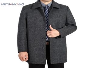Mu Yuan Yang Wool Coat For Men Casual Woolen Coats Male Clothing Men039s Jackets Single Breasted Overcoat 5XL 6Xl 7XL Plus Size4243493