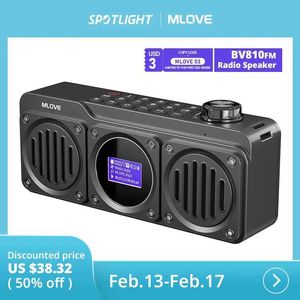 Taşınabilir Hoparlörler Mlove BV810 FM Radyo Su Geçirmez Hoparlör LCD Ekranlı Taşınabilir Bluetooth Hoparlör Yüksek tanımlı Ücretsiz Çağrı Mini SD Kart Yuvası S2452402