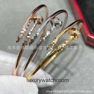 Cartre High End jewelry bracelets for womens Nail Bracelet Womens Non fading Fine Half Diamond Non Diamond Couple Bracelet Jewelry Original 1:1 With real logo and box