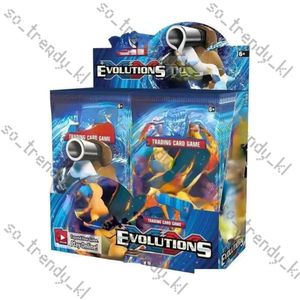 Poke Card Games 324 PCS Cards TCG XY Evolutions Booster Display Box 36 Packs Game Kids Collection Toys Giv