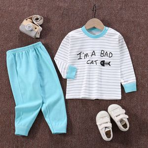 2023 Nuovi bambini Sleep abbigliamento Autumn Boys Girls Set di biancheria intima BABY Wear Child Child abbigliamento L2405