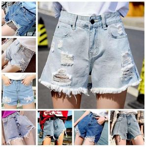 Summer high waisted cattle women039s holes in Korean jeans shorts6591682