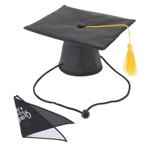 Dog Apparel Party Tire Black Graduation Cap Doctorial Hat RINIMALMENTE UNIVERSAL