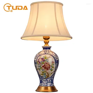 Lampy stołowe chińskie lampy retro salon ceramiczny nostalgiczny styl klasyczny dekoracja herbaty główna sypialnia nocna sypialnia