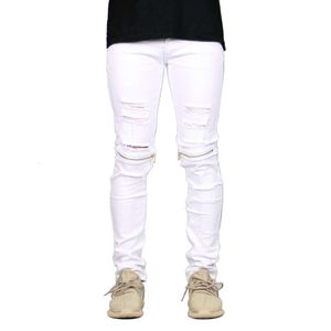 Nero angosciato con design di cerniera alla moda giapponese e coreana per i jeans maschile M524 55