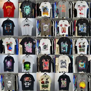 Designer T Shirt Mens Tshirt Fashion Tee Women Cotton Clothes Washed High Street Fabric Graffiti Lettering Foil Print Vintage Loose US Size S-Xl 680