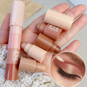 4 In 1 Pearlescent Eyeshadow Pencil Glitter Silkworm Liner Highlighter Pen Lasting Matte Eye Shadow Stick Eyes Makeup Cosmetics 240523