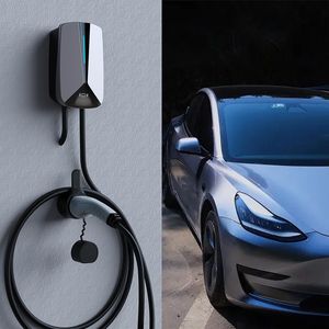 EVSE Wallbox RFID Cards Version 5m Cable Charging Station for Electric Vehicle Car Type2 32A 7.6KW 1Phase EV Charger