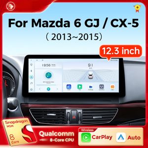 Rádio DVD de carros de 12,3 polegadas para Mazda 6 GJ ATENZA CX5 CX 5 2013 2014 2015 Wireless CarPlay Android Auto Car Multimedia Player