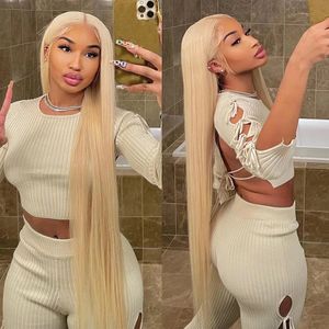 13x6 HD Frontal Wig Transparent 613 Blonde Lace Frontal Wigs For Women 13x4 Straight glueless Lace Front Human Hair