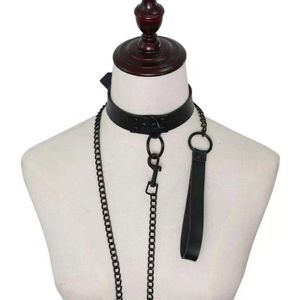 Belts 1pc Sexy Necklace For Women Womens Punk Gothic Leash Collar Black Accessories PU Leather Slave Traction Rope Bondage NeckBelts Be 273y
