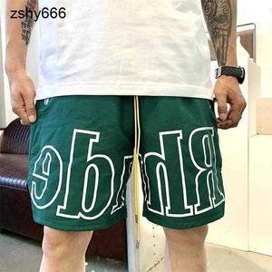 Rhude Shorts Designer Mens Shorts Basketball Short Luxurys Summer Beach Palm Letter Mesh Street Fashion Sweatpants