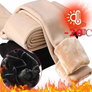 Leggings femininas inverno quente espessa espessura de veludo térmico perna alta cintura alta