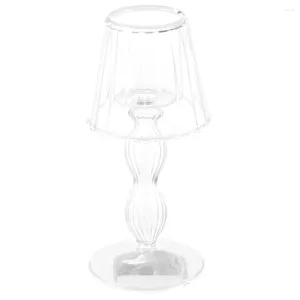 Candle Holders 1pc Retro Transparent Glass Candlestick Wedding Decorative Table Lamp