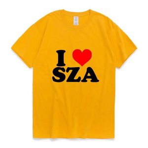 Mens Tshirts Jag gillar de vackra dagarna med SZA Letter Tryckt Tshirts Bomull Mens Hiphop Tshirts Rap Singers 90s Retro Short Sleeved Tshirts Tee