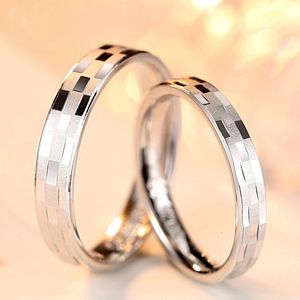 Romantisk 100% Pure 925 Sterling Silver Rings for Women Men Wedding Fine Jewelry Par Rings for Lover Valentines Gift 240524