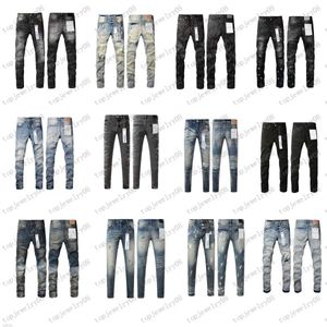 Designer maschi jeans maschi magri per pantaloni da donna marca viola jeans grigio nero buco nuovo stile ricamo auto -coltivazione piccolo 91 CV