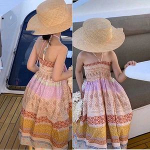 Girl's Dresses Clothing Sets 2024 New Summer Childrens Girls Elastic Fold Ethnic Style Camissol Summer Holiday Beach Dress WX5.23