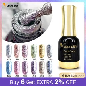 Venalisa 12ml Platinum Gel Achanel Gel Gel de unhas Super Shiny Effect Perfect Mergulhe fora da colorida de unha uvada Polish