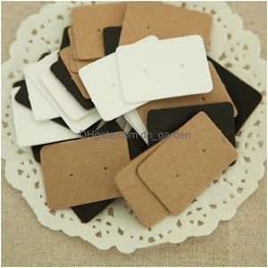 Tags Preiskarte 2.5x3.5 cm Kraftpapier Ohrstiel Hang Tag Schmuck Display Ohrring -Drop Lieferung OTW5M