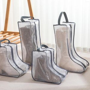 Bolsas de armazenamento Sapatos portáteis de salto alto Organizador de pedras longas Botas de chuva à prova de poeira Tampa de tampa de tampa de zíper bolsas de zíper