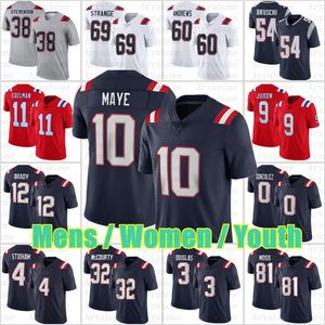 10 Drake Maye Matthew Judon Football Jersey Christian Gonzalez Tom Brady Javon Baker Kendrick Bourne Rhamondre Stevenson Demario Douglas Hunter Henry Ja'lynn Polk