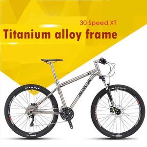 Bikes Neues 26-Zoll-Titan-Legierungsrahmen 30 Speed XT Getriebe Ölscheibenbremsbremsen Mountainbike Offroad Motorrad Q240523