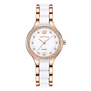 Ankomst keramisk kvartsrörelse Kvinnor Titta på Diamond Ladies Watches Life Waterproof Favorite Wristwatches Wholesale 2545