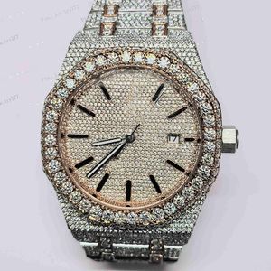 Trend Bilek İzleme Geliştirilmiş VVS Clarity Diamond Watch Özel Hip Hop Elmas VVS Moissanite Erkek Kadınlar İçin Otomatik Saat
