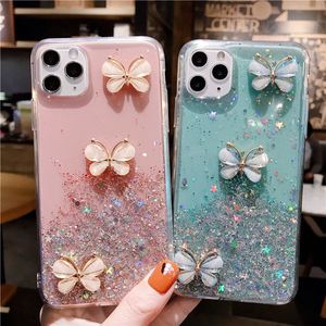 Fashion Butterfly Decorative Designer Phone Case Suitable for IPhone 15 PRO Dropping Pink Butterfly Phone Case IPhone 14 13 11 12