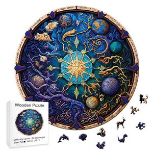 Puzzles Unique Yin Yang Wooden Jigsaw Puzzle Perfect Gift For Adults And Kids To Stimulate Mind And Reduce Stress Y240524