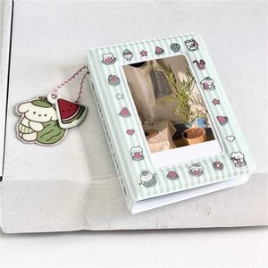 Album Books Candy Color Photo Album Square Hollow Photo Card Holder With Cute Animal Pendant Collection Card Holder 40 Slot Storage Album Q240523