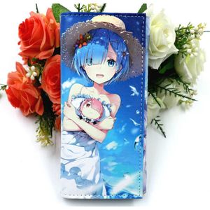 Purse anime re liv i en annan värld än noll ram adn rem kvinnor långa plånböcker emilia kortinnehavare mynt handväska y240524