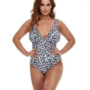 Kvinnors badkläder L-4XL 4 Style Summer One-Piece Swimsuit Big Plus Size Printed Ruffle Conservative Bathing Suit Beachwear