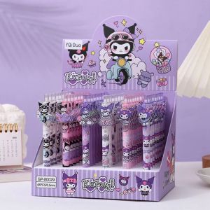 48pcs/лот мультипликационный гель ручка Kawaii kuromi Press Prens Stactory 0,5 мм черно-быстросохнущие школьные кабинет