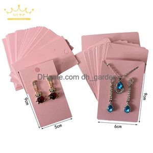 Tags Price Card Paper Earring Display Cards Necklace Ear Stud Hang Tag Perforating Colourf Jewelry Cardboard For Drop Delivery Ot1Tt Ot1Lu
