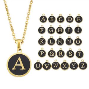 Pendant Necklaces Capital Initial A-Z Letter Pendant Necklace Mens Vintage Necklace Jewelry Gift Couple Necklace S2452206