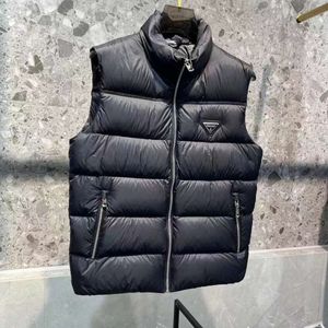 Winter New Fashion Trend Casual Down Vest Coat Versatile Warm Standing Collar Short Men S