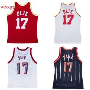 Эд баскетбол 17 Elie 1993-94 Mesh Hardwoods Classic Retro Jersey Men Women Youth S-6xl