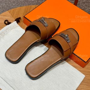 Top Quality Luxury Shoes Classic Designer Shoes Women's Slippers All Handmade Real Leather Spring With Summer Casual Fashion Women's Shoes Original Box Packaging.