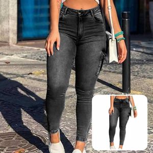 Women's Jeans Popular jeans unsettling Trousers zippered cuffs and pockets tight fitting jeans merchandise jeans womens jeans Q240523