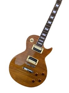 W Stock Classic LP Electric Guitar, Classic Open Pickup, wybrana powierzchnia tekstury skóry tygrysa, odcień rockowy, darmowa dostawa do domu