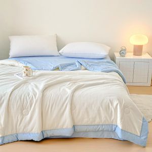 YanYangTian Double-sided Air Conditioner Comforter Solid Summer Quilt Blanket bed cover seersucker quilt single double bedding 240524