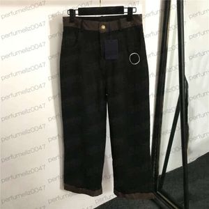 Ha1n Classic broderade jeans kvinnors denim byxor raka jean byxor designer dam långa byxkläder