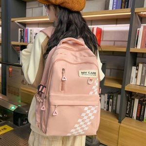 New Korean Fashion Cute Women's Outdoor Leisure Travel Lage Backpack Nylon Book Bag Middle School Students H524-24.9